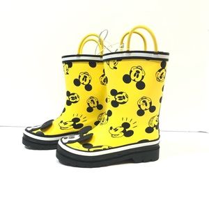 New Disney Mickey Mouse Kids Rain Boots Size 11